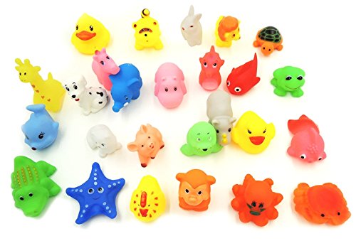 XKX Mini Rubber Baby Bath Toy(26-Pack)