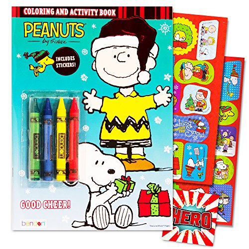 Peanuts Charlie Brown Christmas Coloring and Activity Book Set with Crayons and Stickers Kids Toddlers